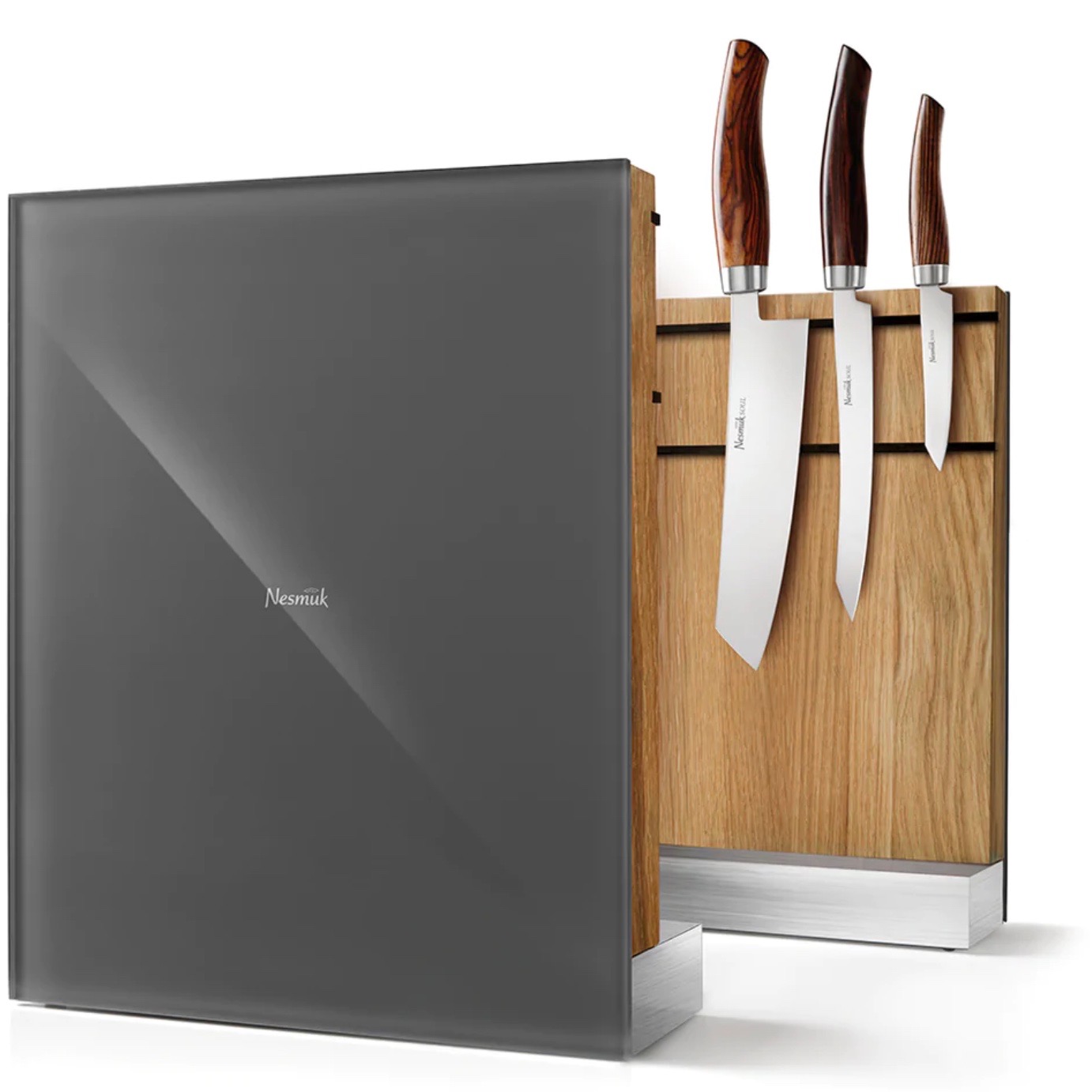 Nesmuk Messerblock - Messerhalter Eiche natur grau Nesmuk Messerblock - Messerhalter Eiche natur grau