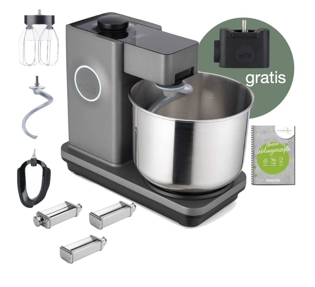 Wilfa Küchenmaschine Probaker Timer grau - Pasta Set