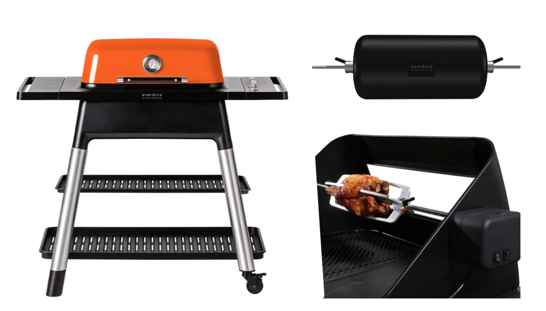 Everdure FORCE Gasgrill orange inkl. Drehspieß und Trommel - SALE