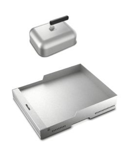 Miele Dreams Outdoorküche GriddleMaster - Edelstahl Plancha mit Garhaube