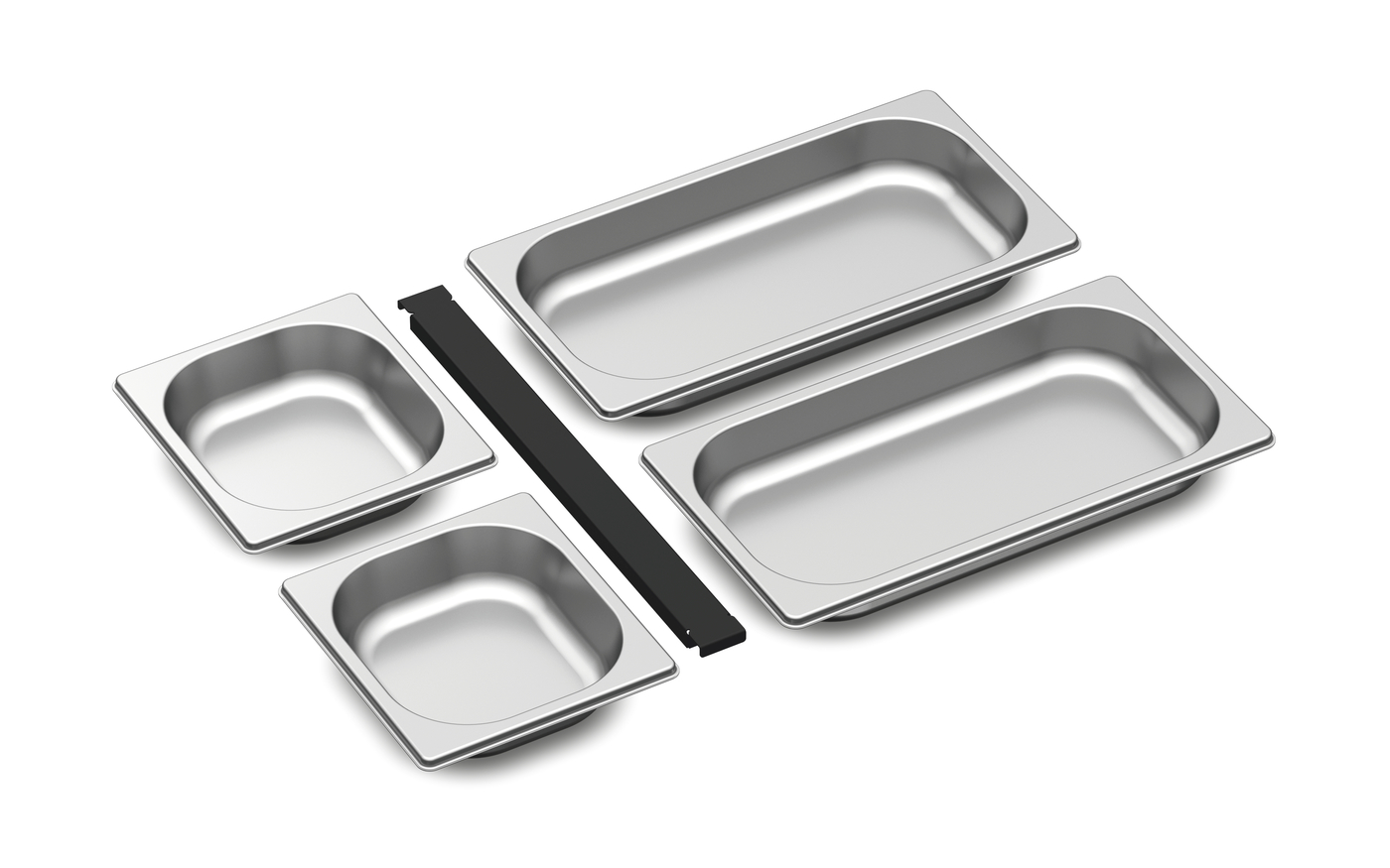 Miele Dreams Outdoorküche OrgManager - Edelstahlschalen Set 4tlg flach