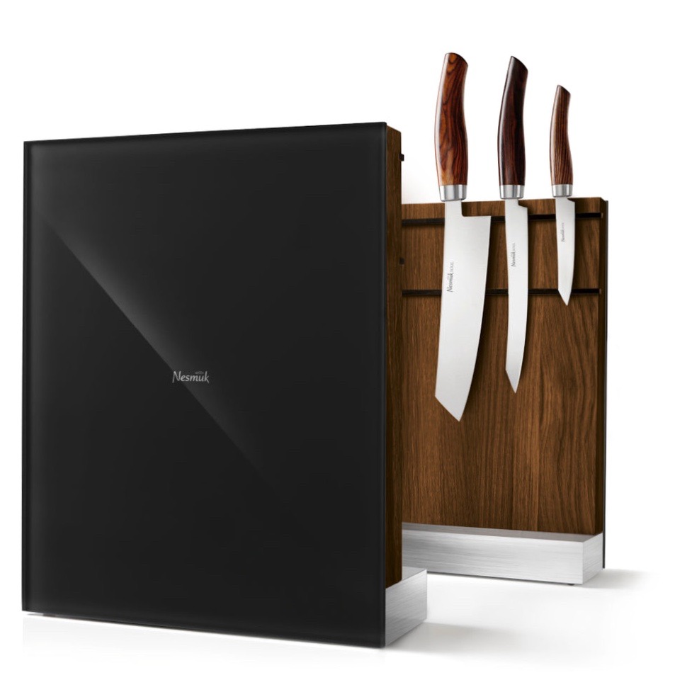 Nesmuk Messerblock - Messerhalter Eiche geräuchert schwarz Nesmuk Messerblock - Messerhalter Eiche geräuchert schwarz