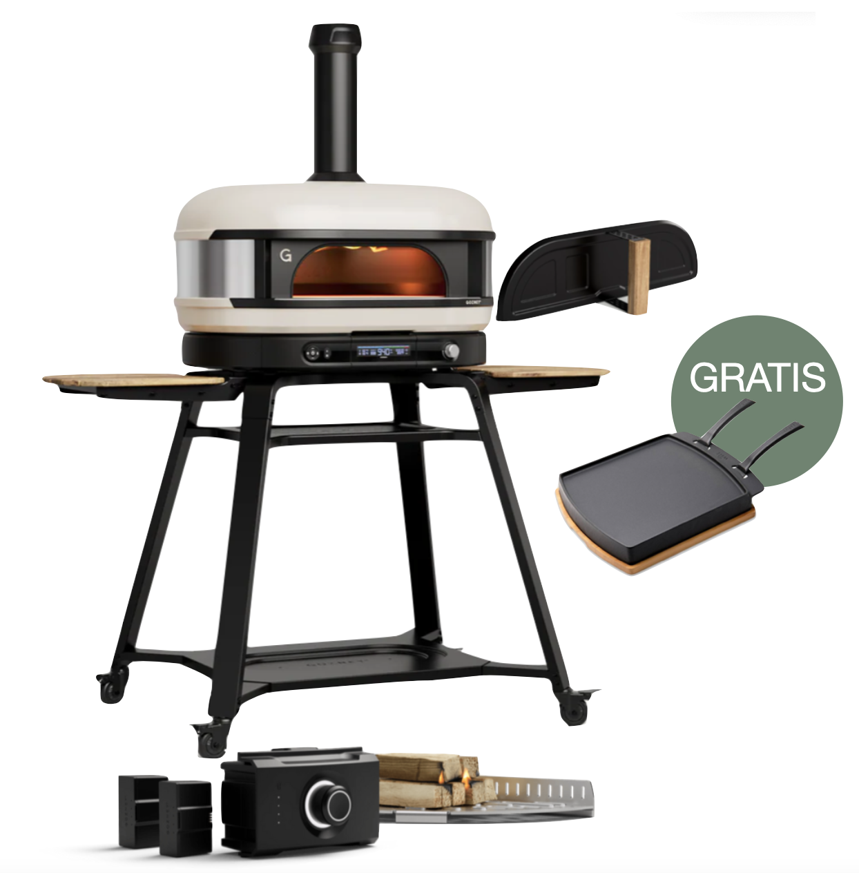 Gozney Dome Gen 2.0 XL Creme - Woodfire Set inkl. Gestell