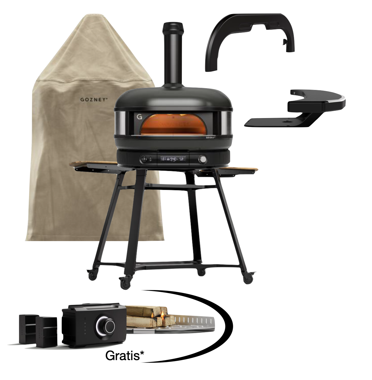 Gozney Dome Gen 2.0 XL Schwarz - Komplett Set inkl. Gestell