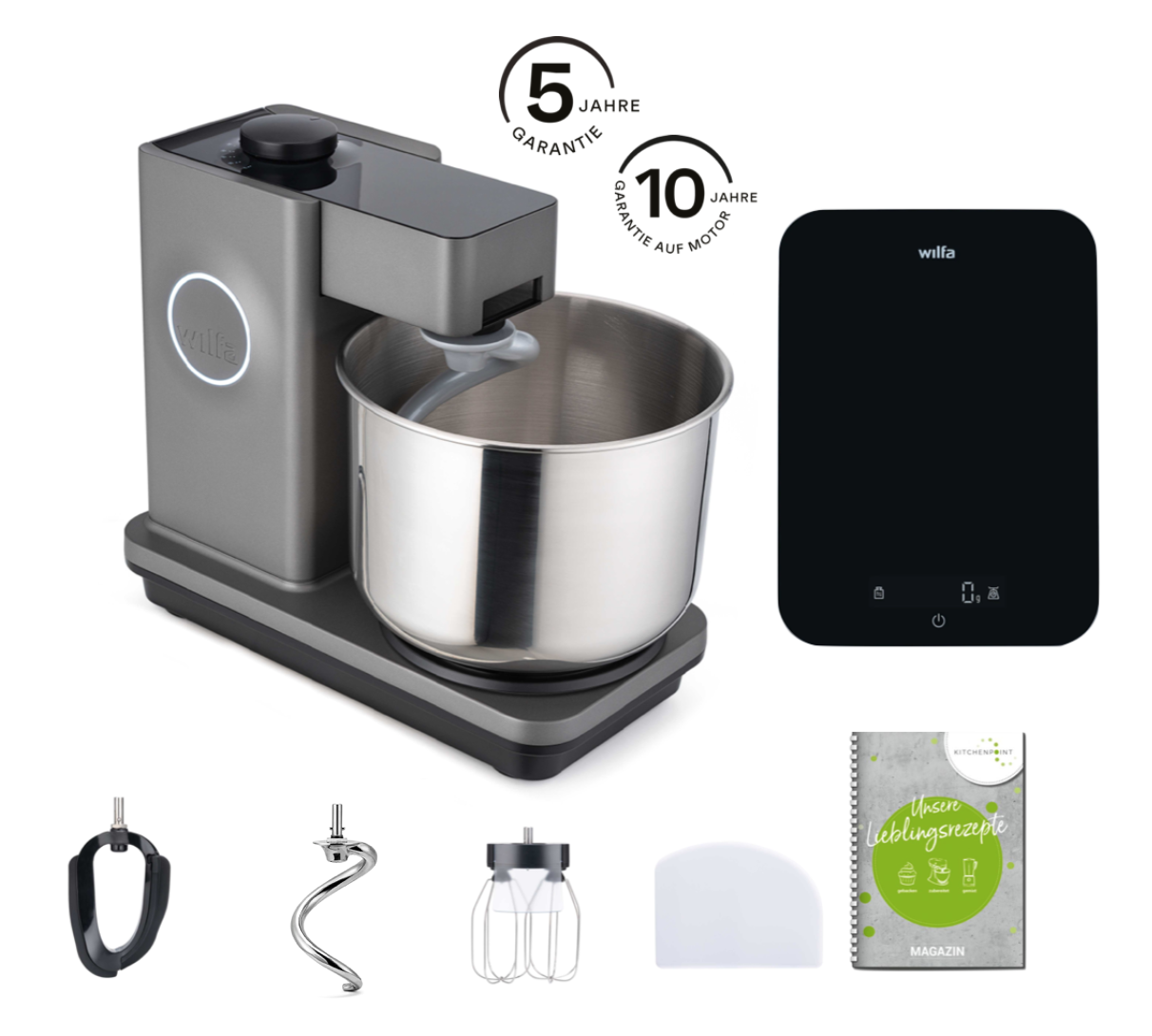 Wilfa Küchenmaschine Probaker V2 Grau - Küchenwaagen Set