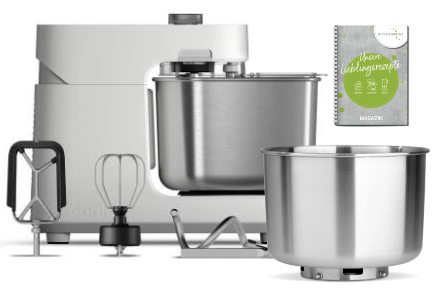 Ooni Halo Pro Spiralkneter Küchenmaschine Polar White - Schüssel Set Ooni Halo Pro Spiralkneter Küchenmaschine Polar White - Schüssel Set
