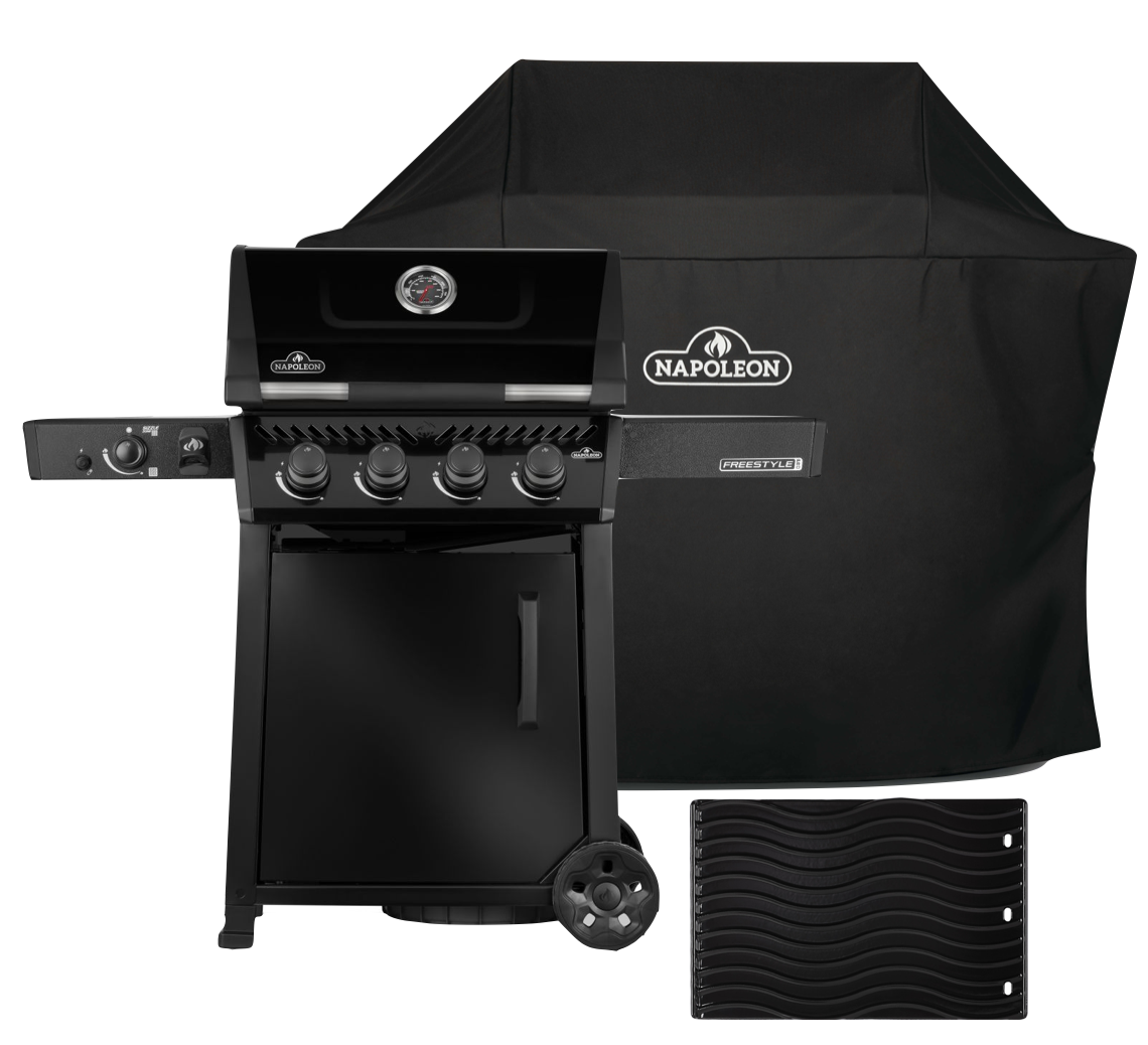 Napoleon Freestyle Pro 425 mit Sizzle Zone schwarz inkl. Abdeckhaube und Gussplatte - Modell 2026