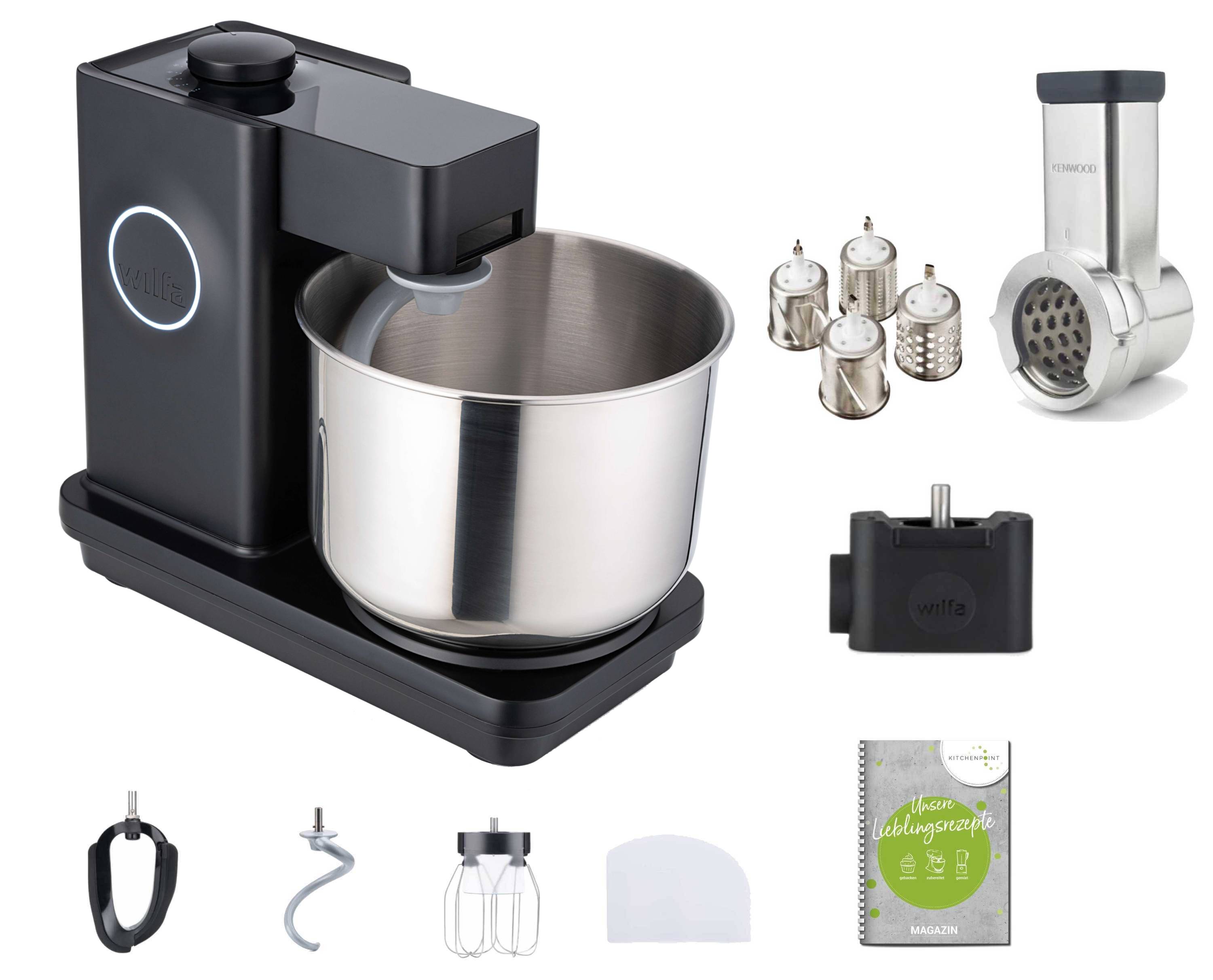 Wilfa Küchenmaschine Probaker schwarz - Gemüse Set