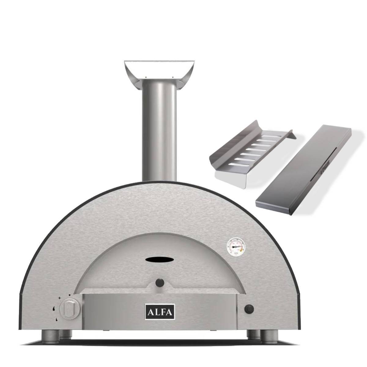 Alfa Classico Gasofen 2 Pizze Hybrid Set - schiefer grau Alfa Classico Gasofen 2 Pizze Hybrid Set - schiefer grau