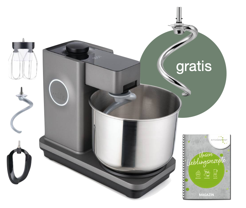 Wilfa Küchenmaschine Probaker Timer grau - Knethaken Set