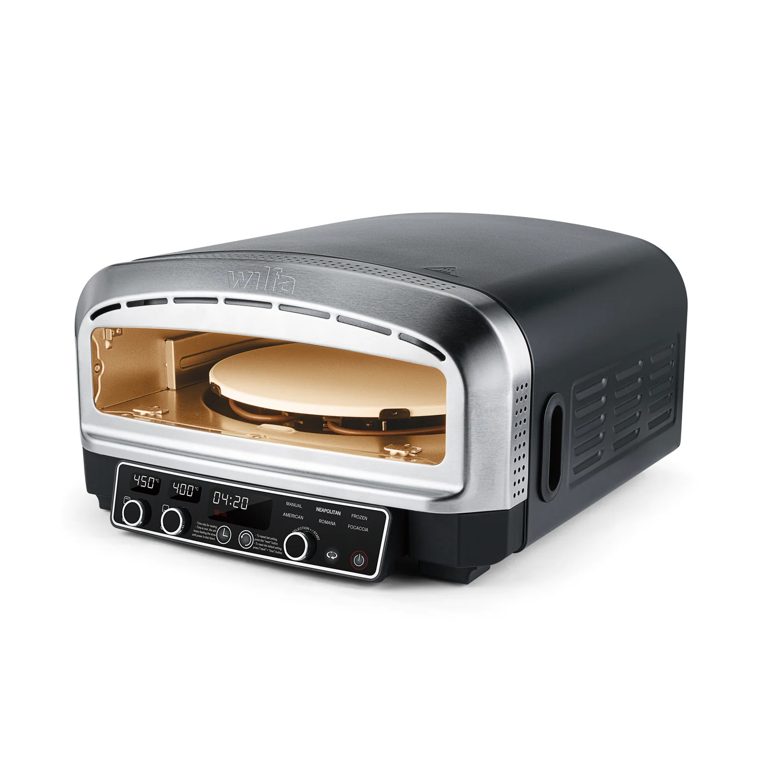 Wilfa Crust elektrischer Pizzaofen, PO2B-E2200, schwarz