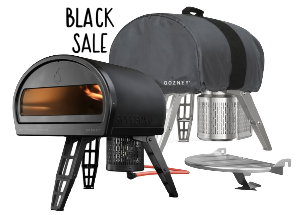 Gozney Roccbox Schwarz Special Edition - Black Week Set inkl. Abdeckhaube und Frontablage 