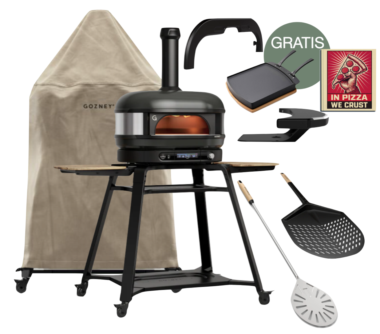 Gozney Dome Gen 2.0 Schwarz - Neapel Set inkl. Gestell