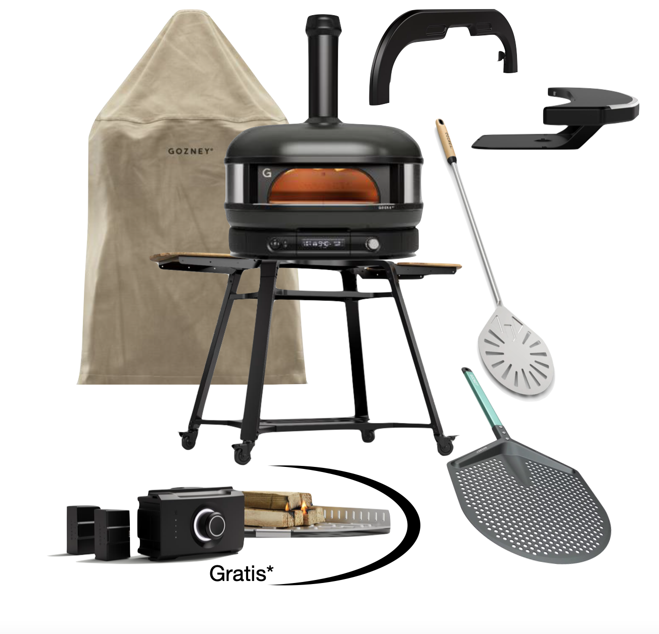 Gozney Dome Gen 2.0 XL Schwarz - Neapel Set inkl. Gestell