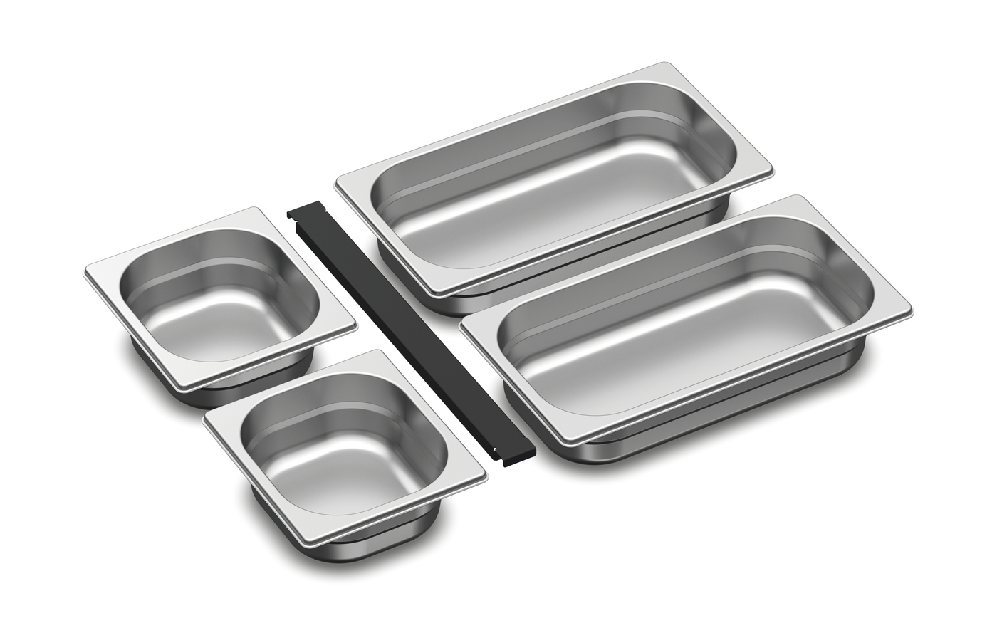 Miele Dreams Outdoorküche PrepManager - Edelstahlschalen Set 4tlg tief