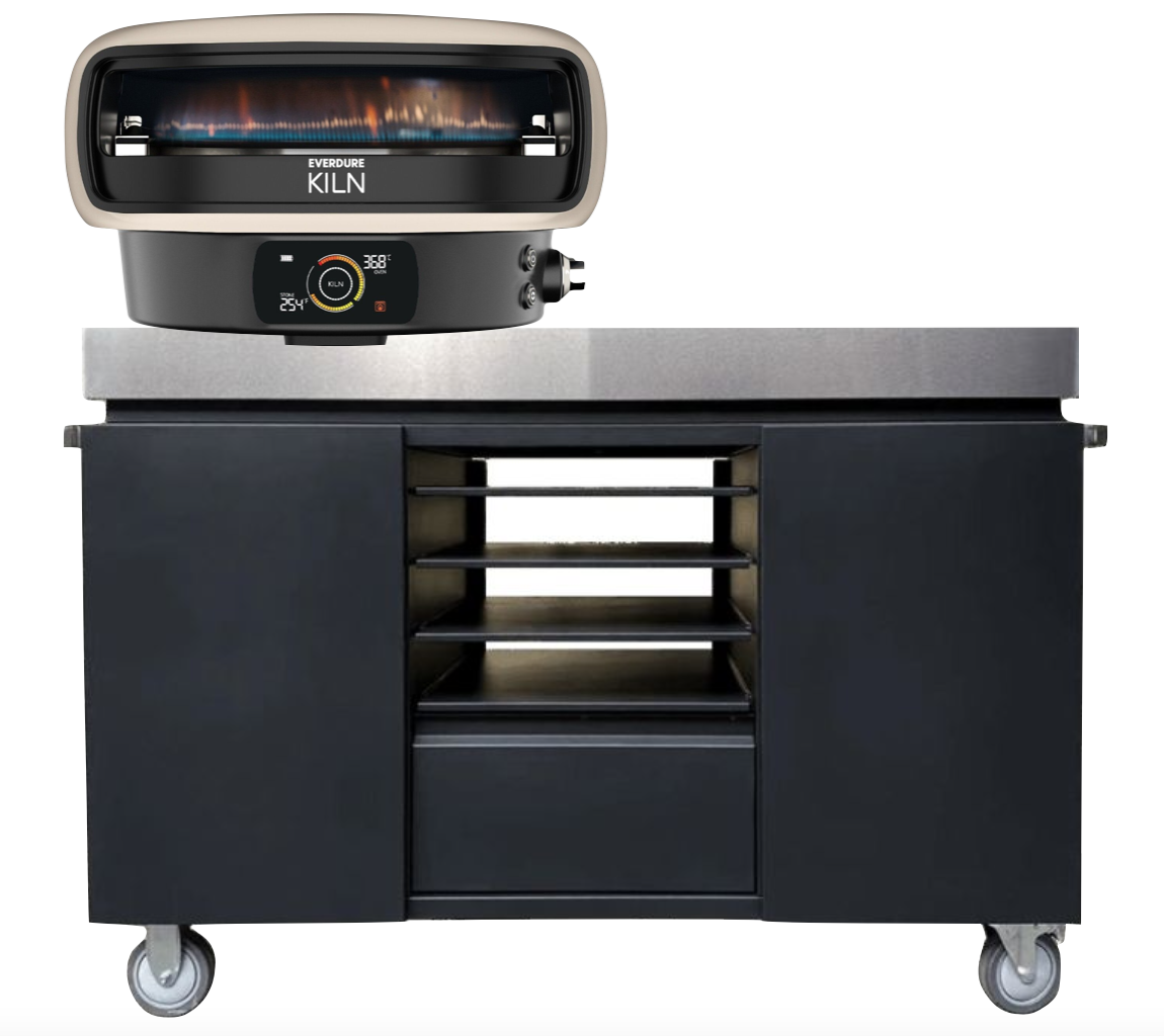 Everdure KILN DR Digitaldisplay, 2-Brenner Desert Grey inkl. Pizzastation schwarz