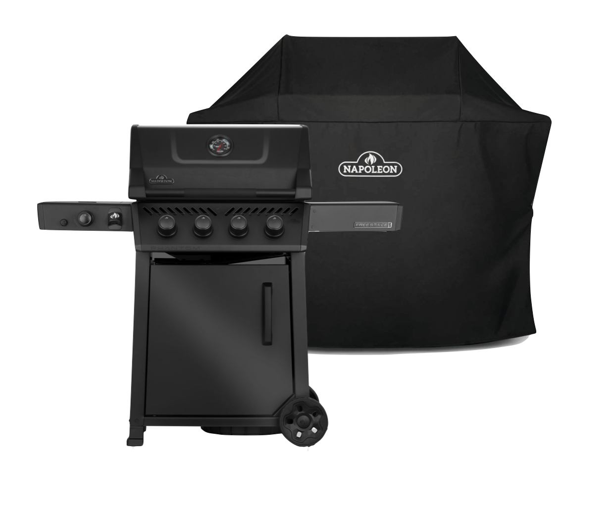Napoleon Phantom Freestyle Pro 425 Sizzle Zone schwarz - Modell 2026 - inkl. Abdeckhaube