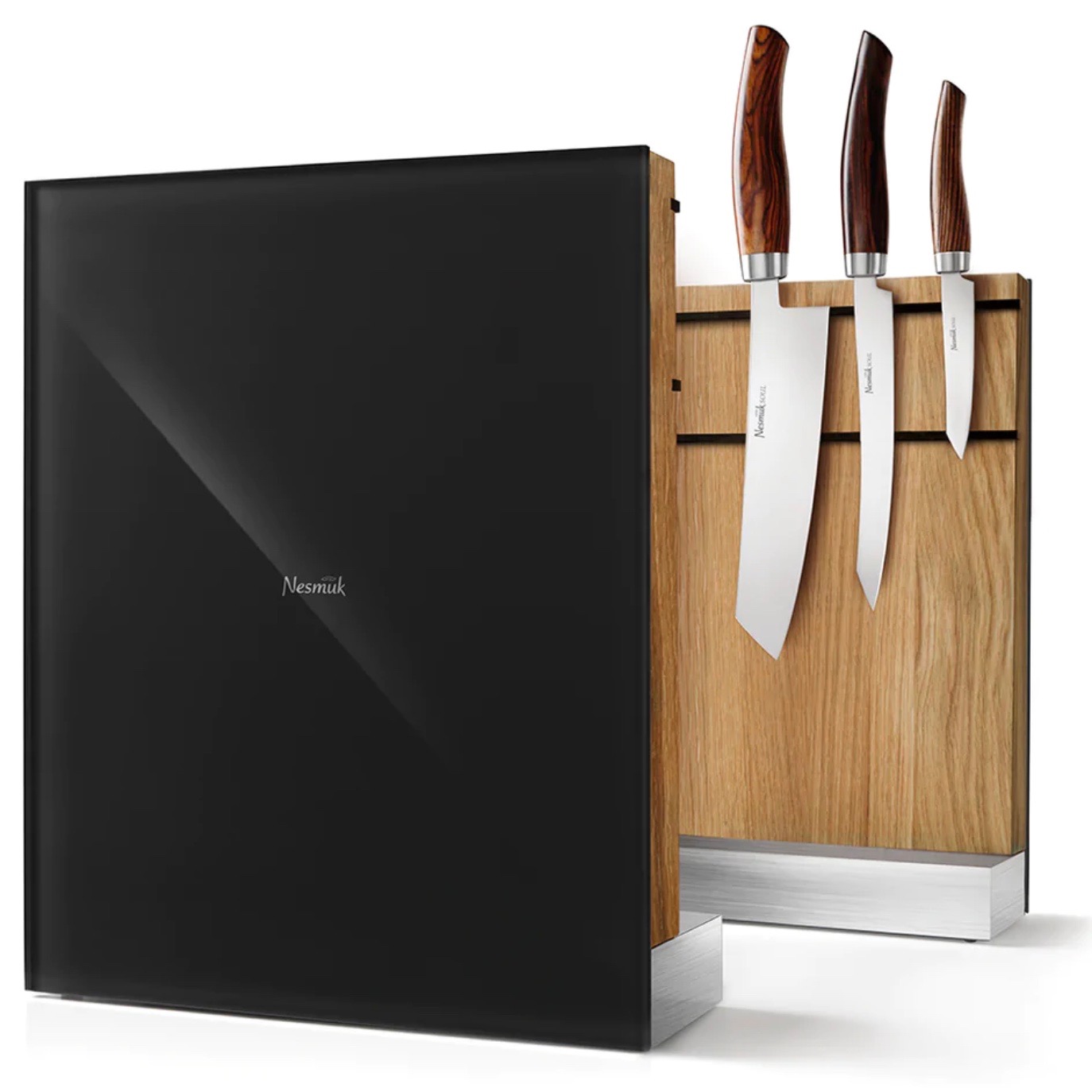 Nesmuk Messerblock - Messerhalter Eiche natur schwarz Nesmuk Messerblock - Messerhalter Eiche natur schwarz