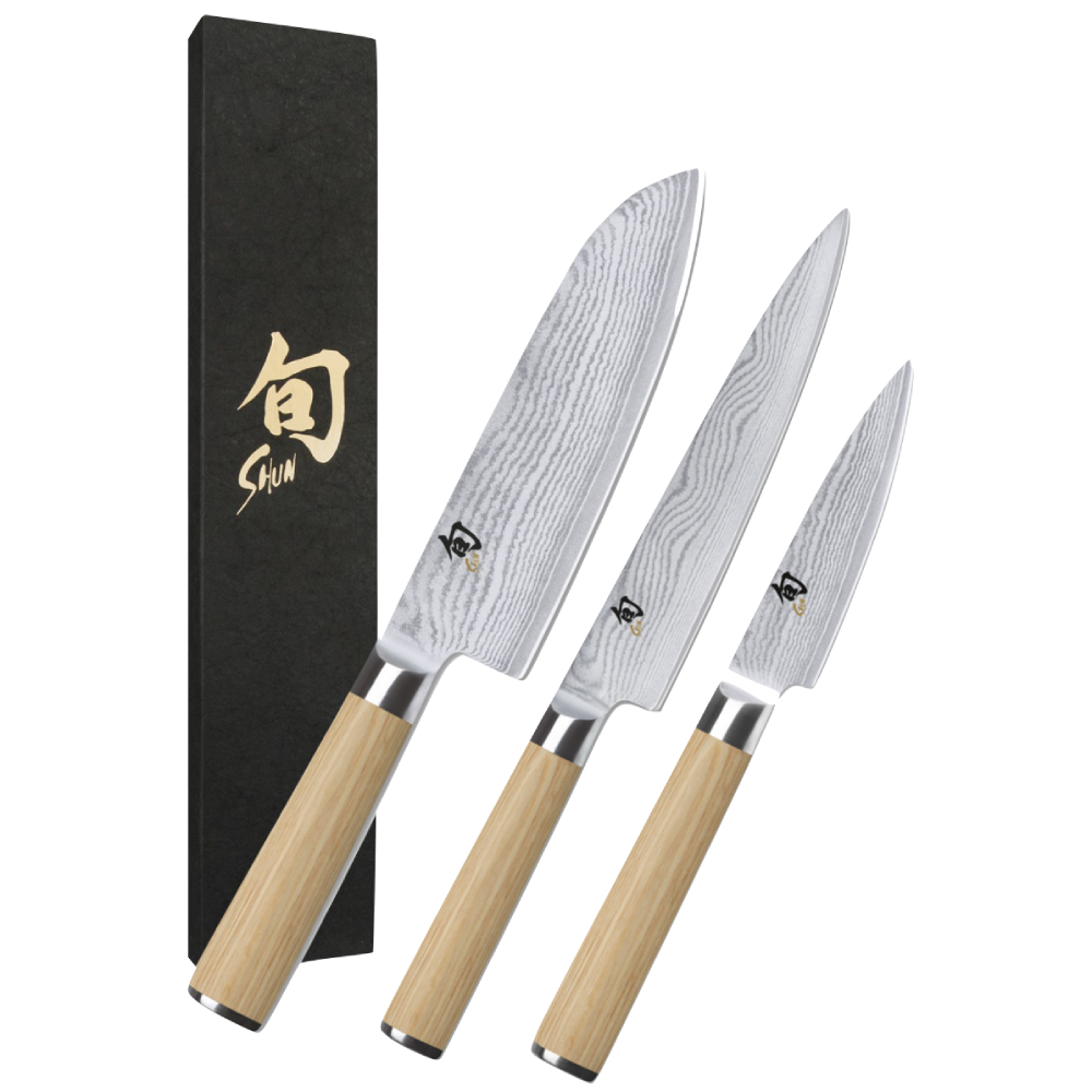 KAI Shun Classic White Santoku Set 3-teilig