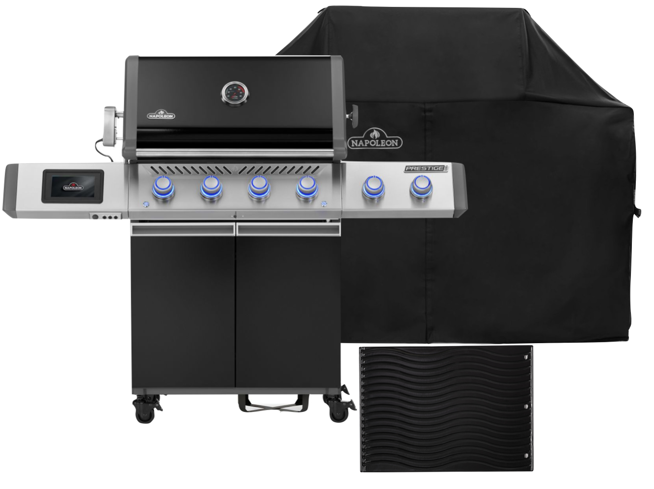 Napoleon Prestige PRO 500 schwarz inkl. Abdeckhaube und Gussplatte - 2026