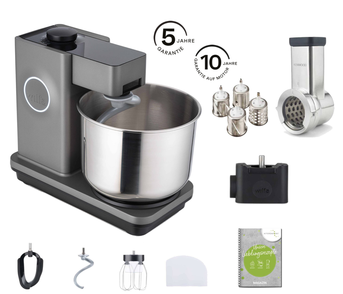 Wilfa Küchenmaschine Probaker grau - Gemüse Set Wilfa Küchenmaschine Probaker grau - Gemüse Set