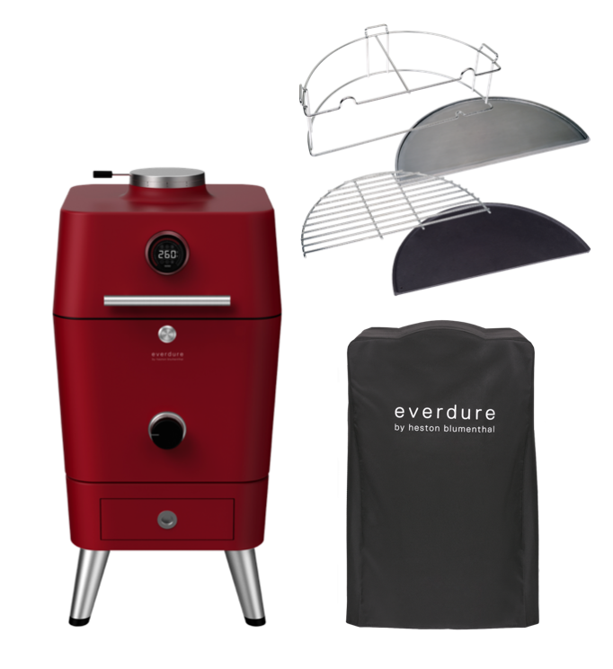 Everdure 4K Outdoor Ofen Rot Komplettpaket