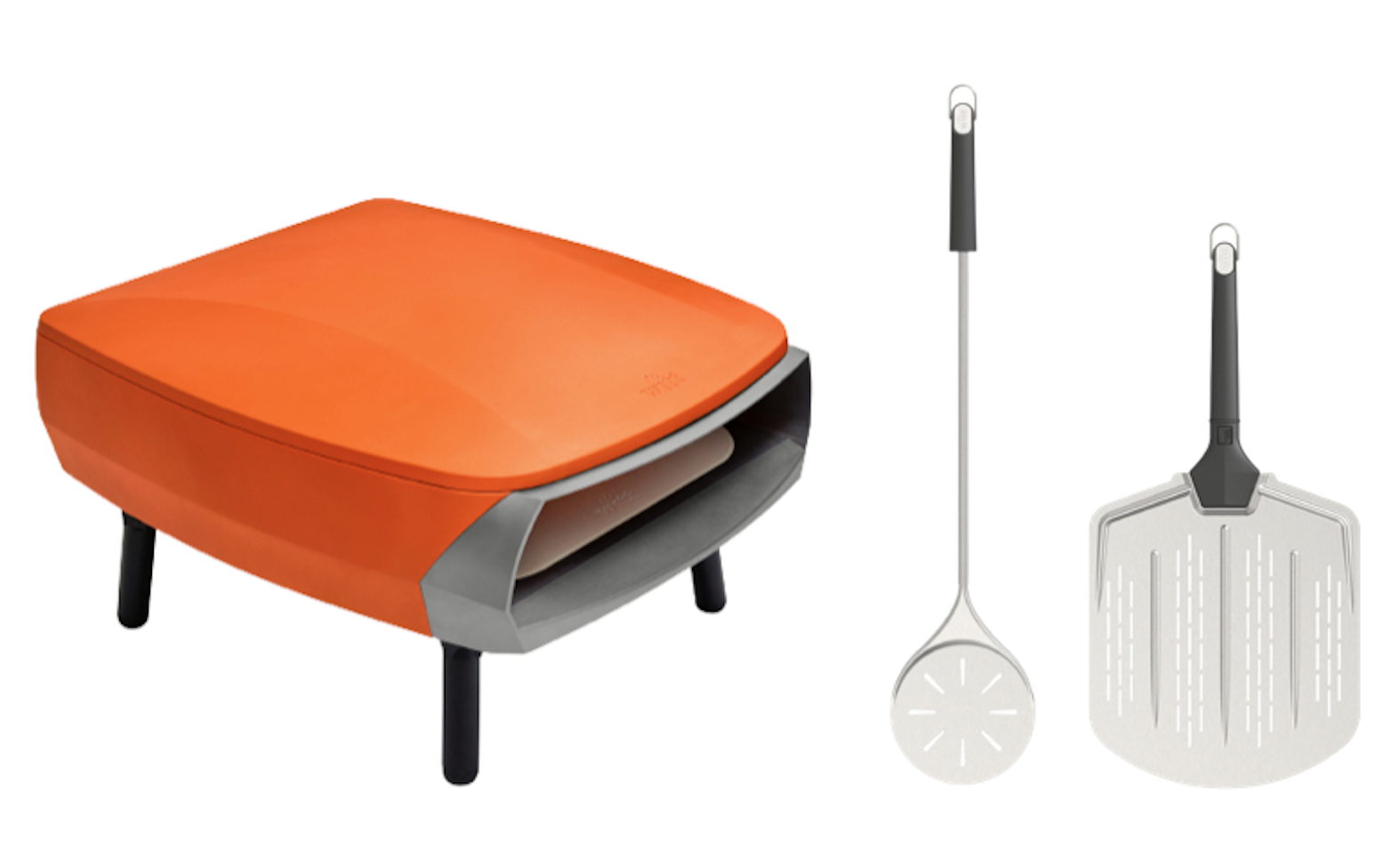Witt Etna Fermo Pizzaofen Orange Set - mit Pizzaschieber und Wender