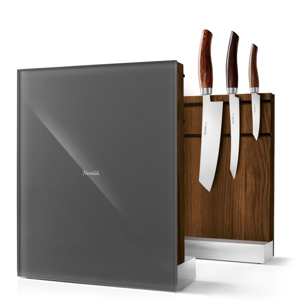 Nesmuk Messerblock - Messerhalter Eiche geräuchert grau Nesmuk Messerblock - Messerhalter Eiche geräuchert grau
