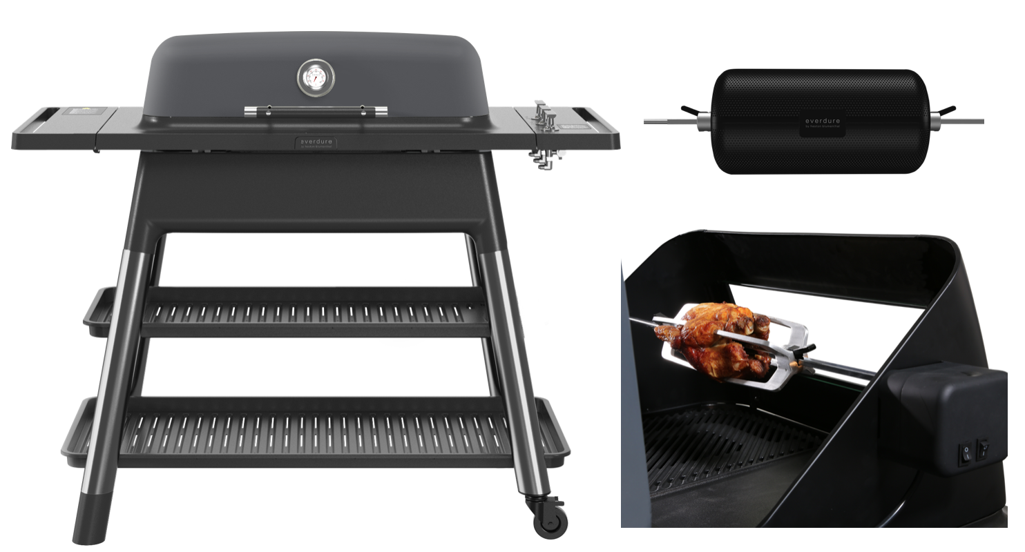 Everdure FURNACE Gasgrill graphite inkl. Drehspieß und Trommel - SALE