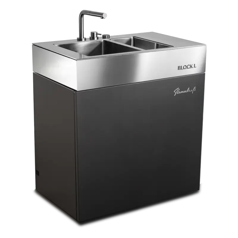 Flammkraft Block L Tiefumbra - Spülbecken Modul Flammkraft Block L Tiefumbra - Spülbecken Modul