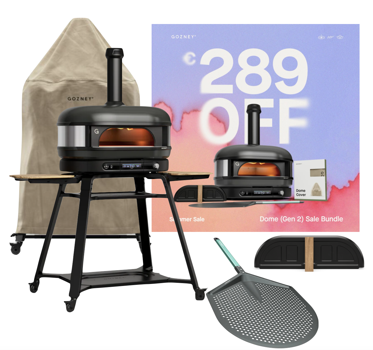 Gozney Dome Gen 2.0 Schwarz - Brotback Set inkl. Gestell