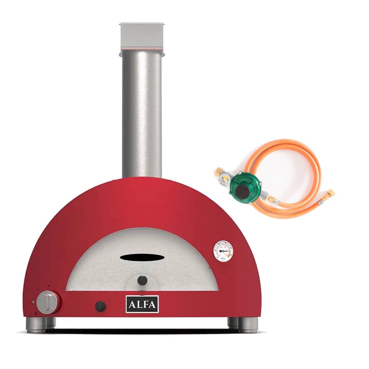 Alfa Moderno 1 Pizza Gas Schlauch Set  - antik rot Alfa Moderno 1 Pizza Gas Schlauch Set  - antik rot