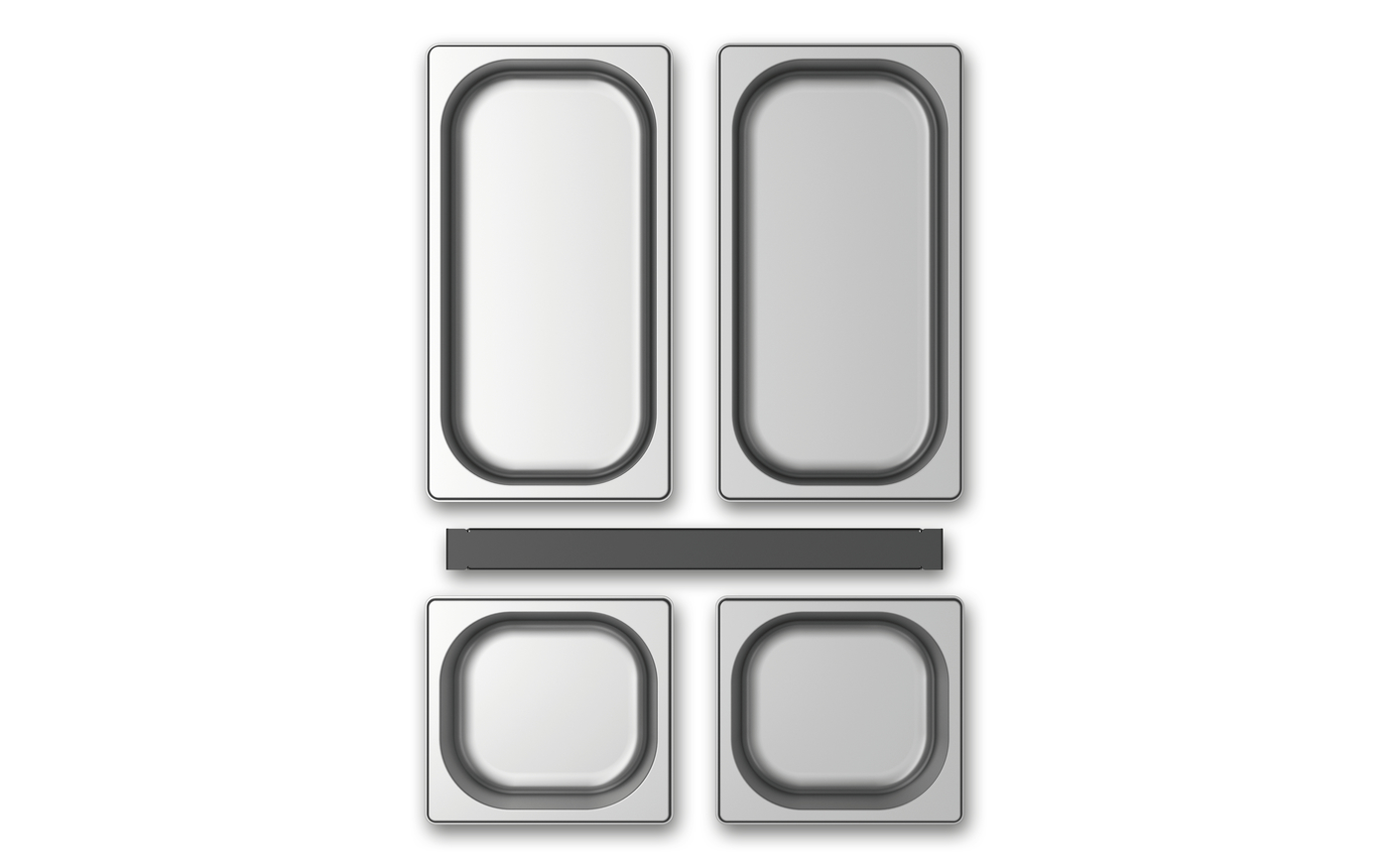 Miele Dreams Outdoorküche PrepManager - Edelstahlschalen Set 4tlg tief
