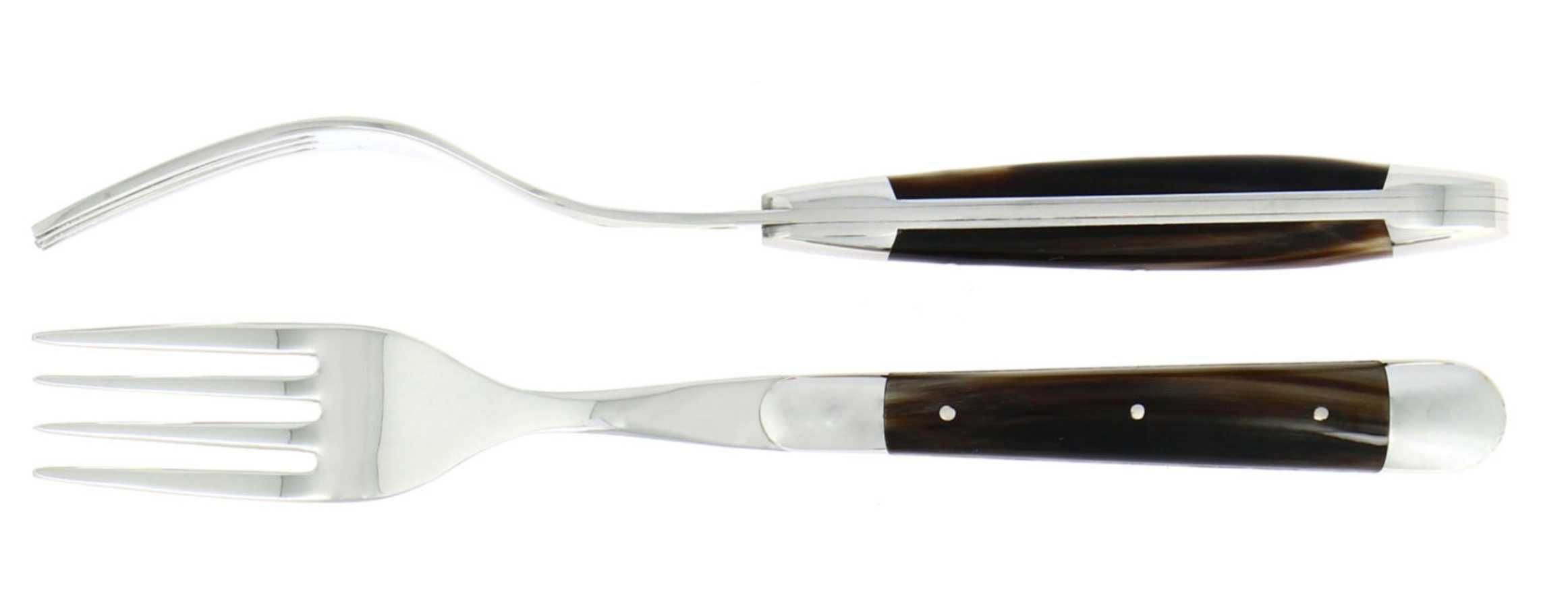 Forge de Laguiole Gabel 2er Set - schwarzes Horn Forge de Laguiole Gabel 2er Set - schwarzes Horn