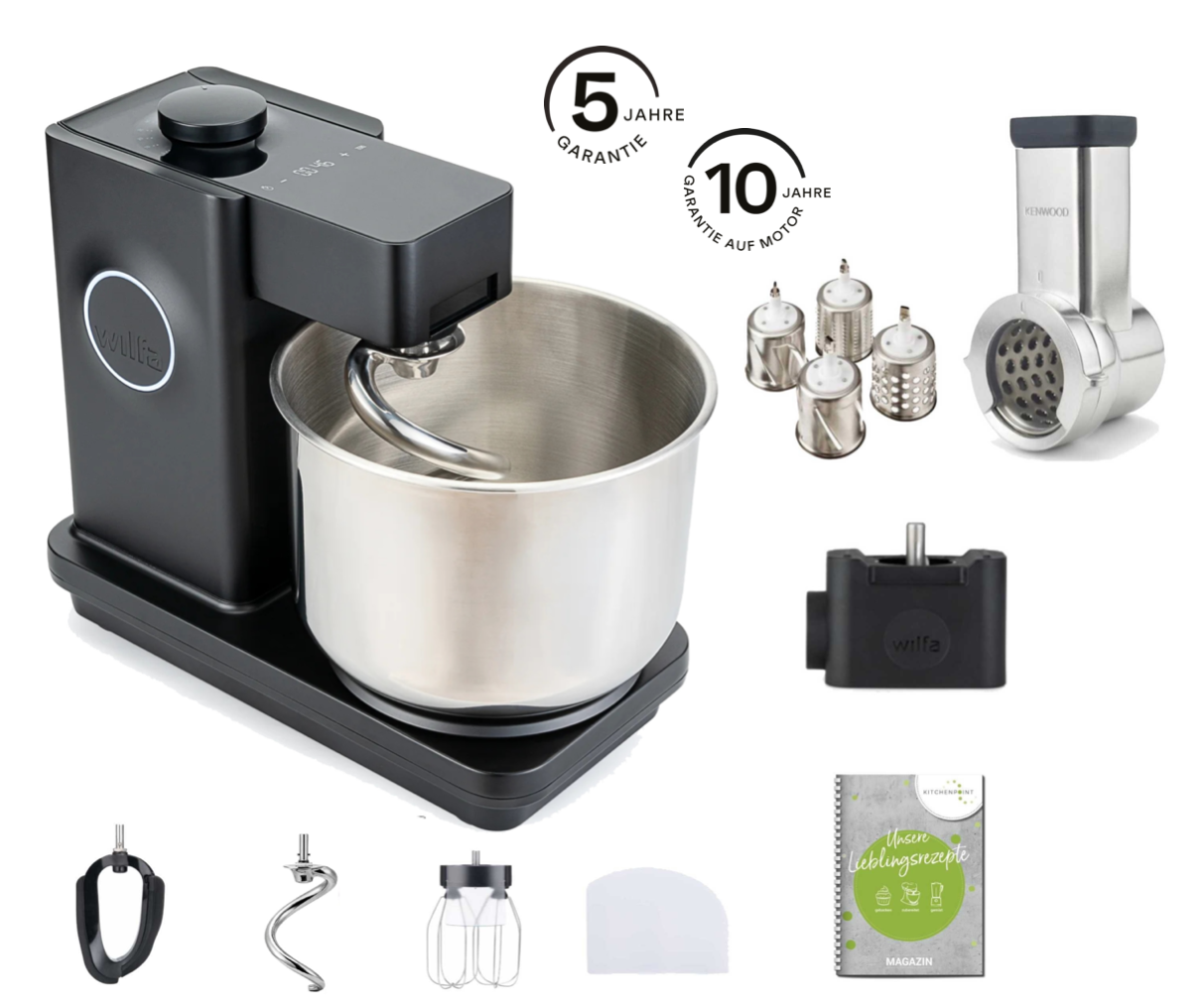 Wilfa Küchenmaschine Probaker Timer schwarz - Gemüse Set Wilfa Küchenmaschine Probaker Timer schwarz - Gemüse Set