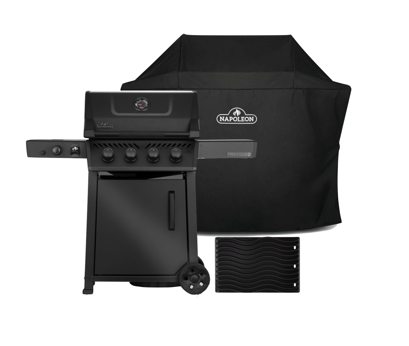 Napoleon Phantom Freestyle Pro 425 Sizzle Zone schwarz - Modell 2026 - inkl. Abdeckhaube und Gußplatte