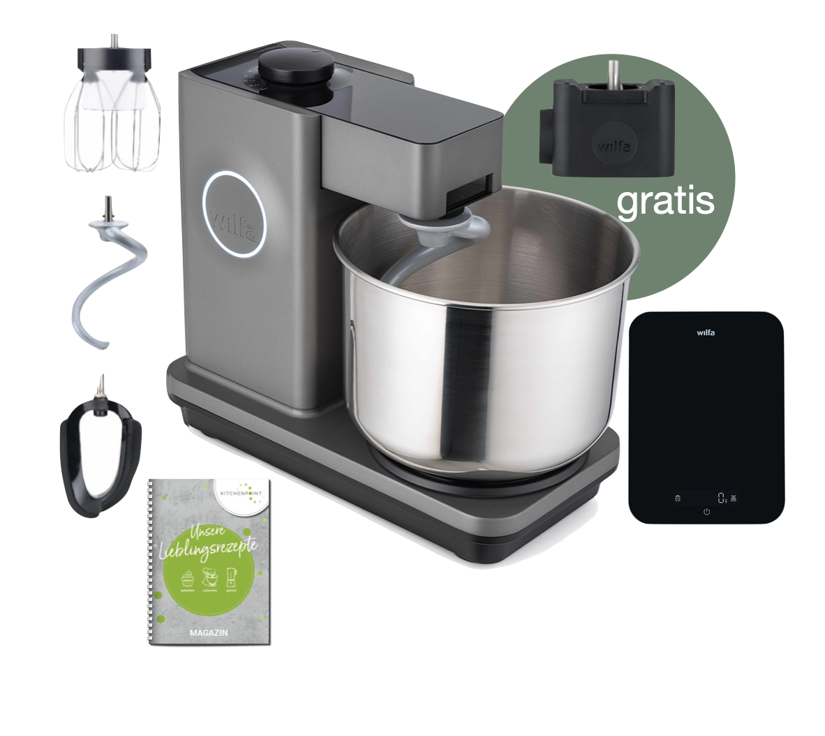 Wilfa Küchenmaschine probaker grau - Küchenwaagen Set
