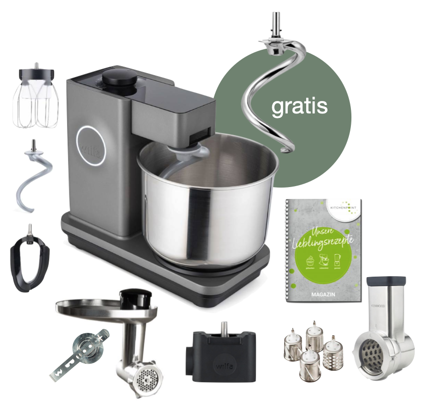 Wilfa Küchenmaschine Probaker grau - Komplett Set