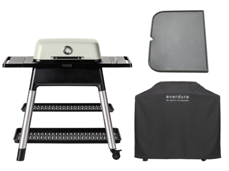 Everdure FORCE Gasgrill stone inkl. Abdeckhaube und Gußplatte