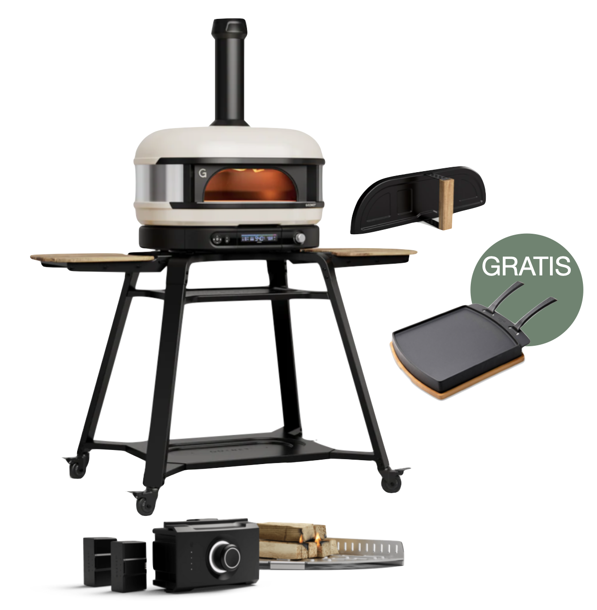 Gozney Dome Gen 2.0 Creme - Woodfire Set inkl. Gestell