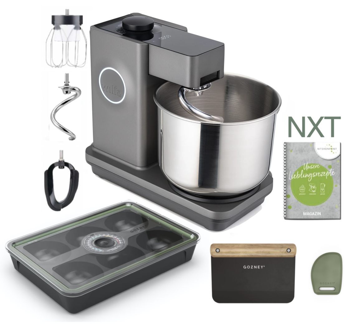 Wilfa Küchenmaschine PROBAKER NXT, Grau - Pizza Set 