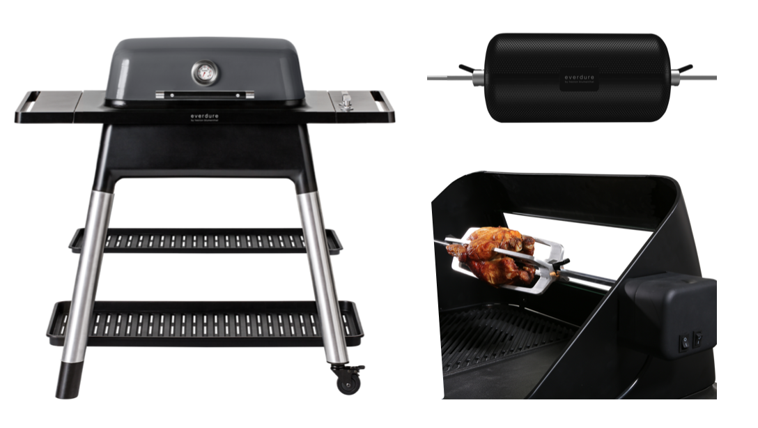 Everdure FORCE Gasgrill graphite inkl. Drehspieß und Trommel