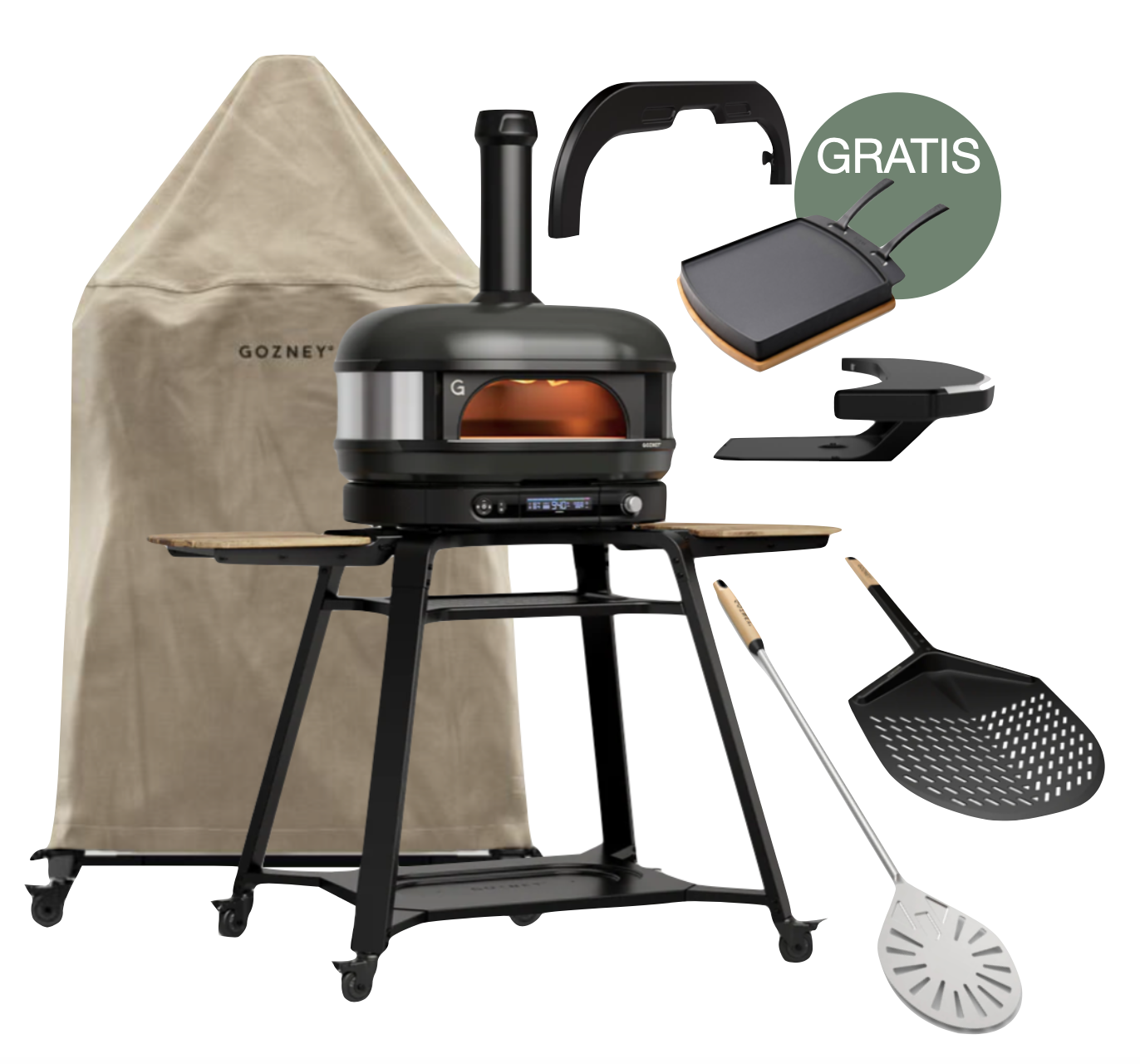 Gozney Dome Gen 2.0 Schwarz - Neapel Set inkl. Gestell
