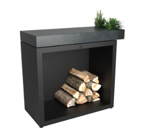 OFYR Butcher Block Storage 90 Black Ceramic Dark Grey