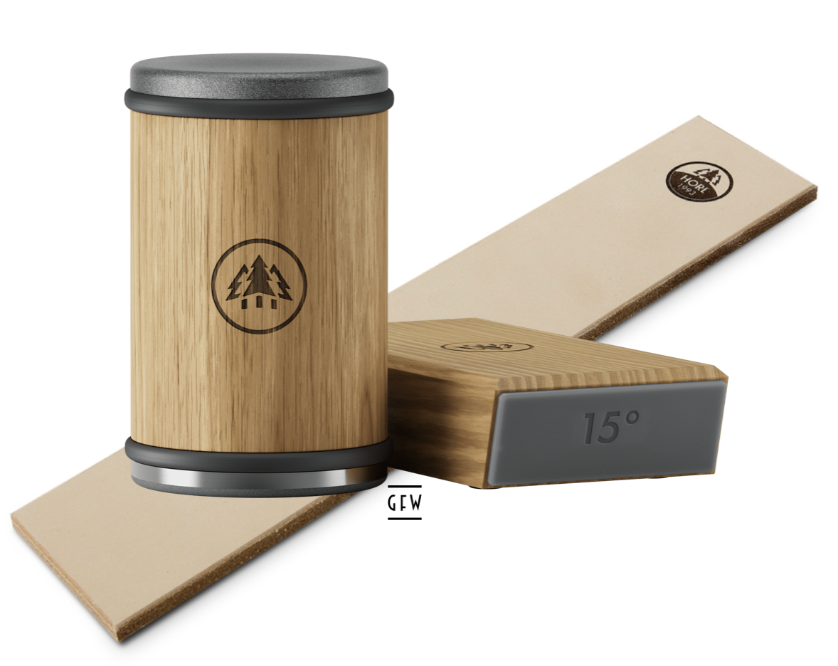 HORL 3 Rollschleifer Eiche Abziehleder Set HORL 3 Rollschleifer Eiche Abziehleder Set