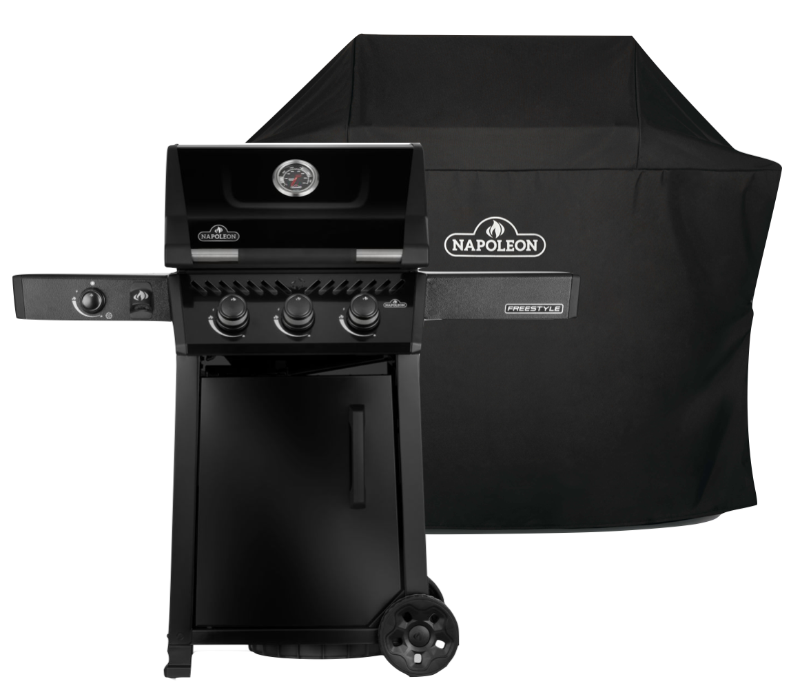 Napoleon Freestyle 365 mit Seitenbrenner schwarz inkl. Abdeckhaube - Modell 2026