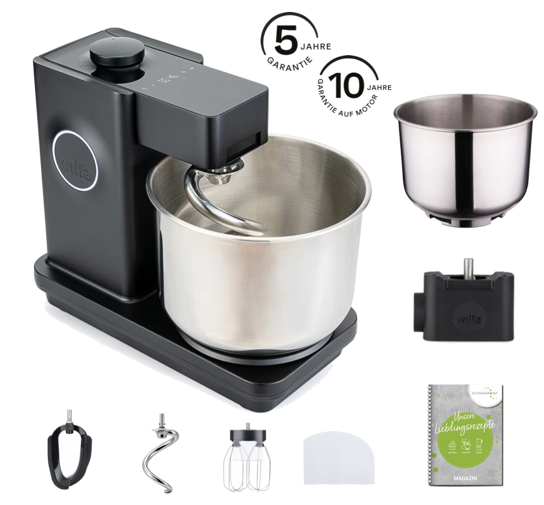 Wilfa Küchenmaschine Probaker Timer schwarz - Schüssel Set inkl. Adapter Wilfa Küchenmaschine Probaker Timer schwarz - Schüssel Set inkl. Adapter