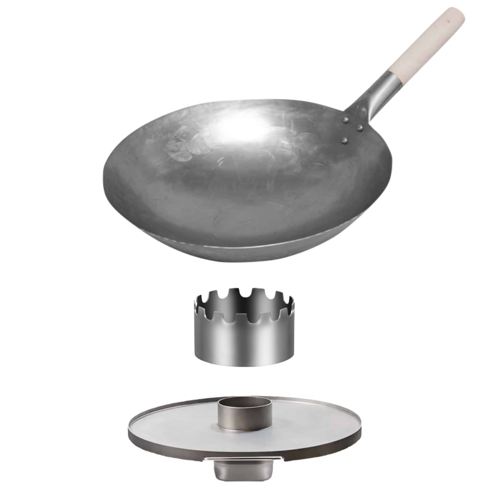 Matrixprodukt Monolith Wok Zubehör Set inkl. Feuerplatte und Wokkrone