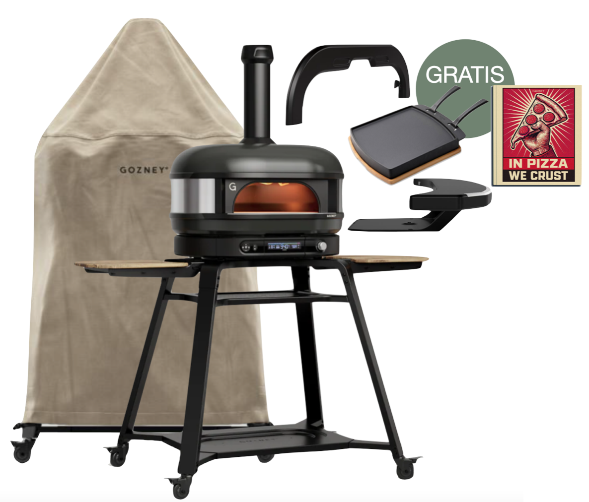 Gozney Dome Gen 2.0 Schwarz - Komplett Set inkl. Gestell