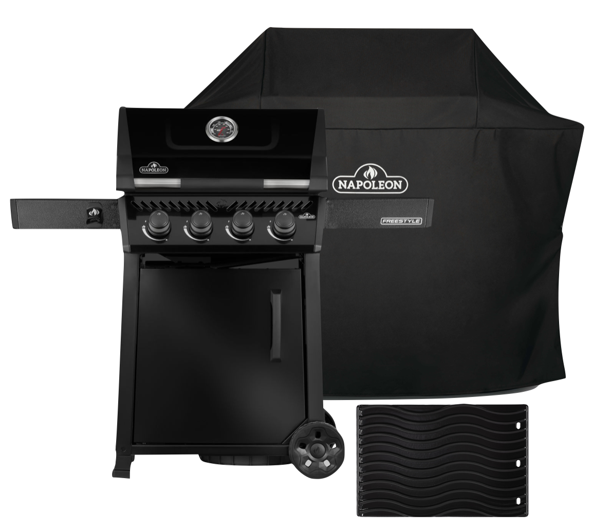 Napoleon Freestyle 425 schwarz inkl. Abdeckhaube und Gussplatte - Modell 2026